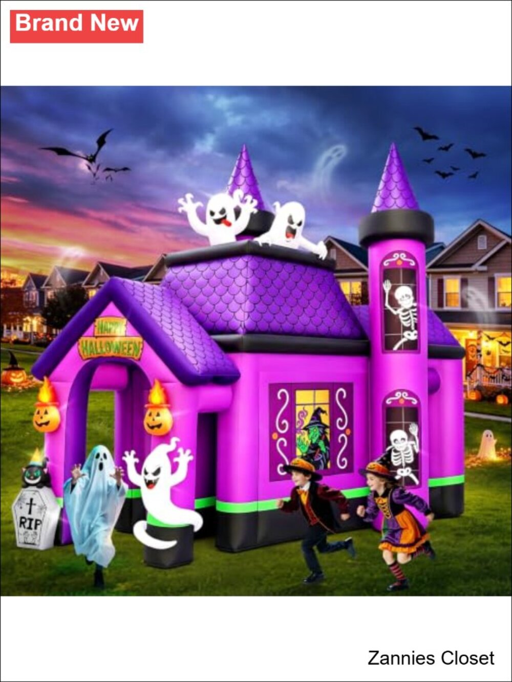 👻 12FT Halloween Inflatable Archway Witch Haunted House Tunnel Yard Decor